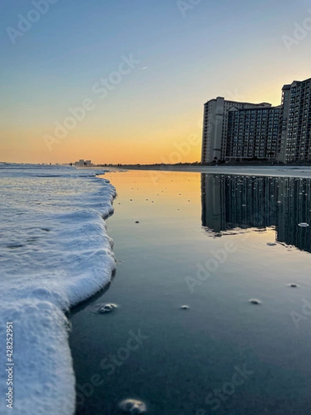 Fototapeta sunset on the beach
