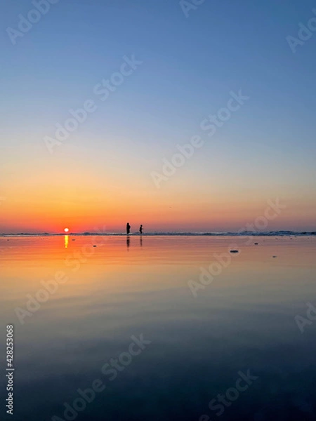 Fototapeta sunset on the sea