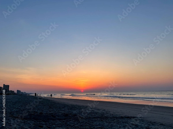 Fototapeta sunset at the beach