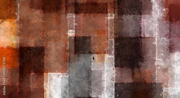 Fototapeta Modern art. Colorful contemporary artwork. Color strokes of paint. Brushstrokes on abstract background. Brush painting.