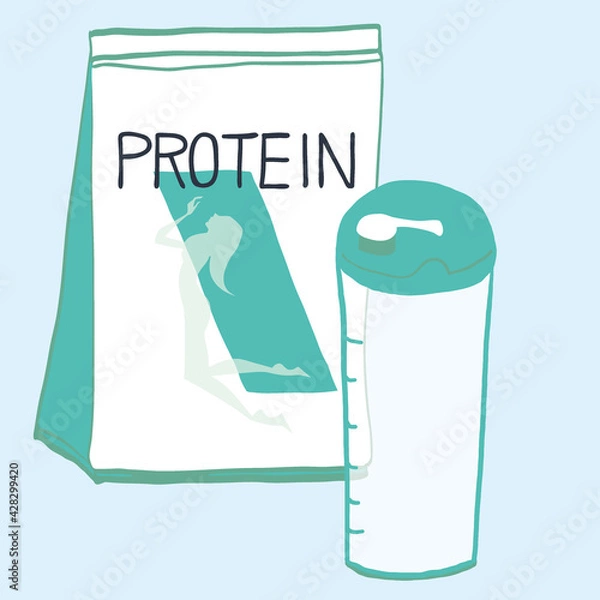 Fototapeta キレイに痩せて美しくなるプロテインのイメージ素材