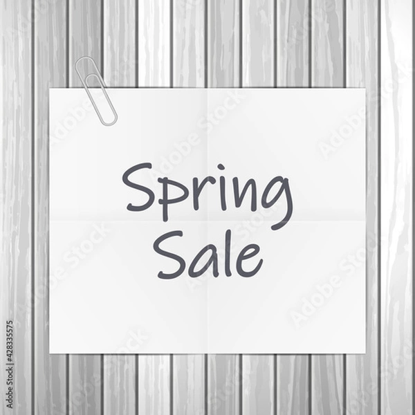 Fototapeta Notepad Spring sale text