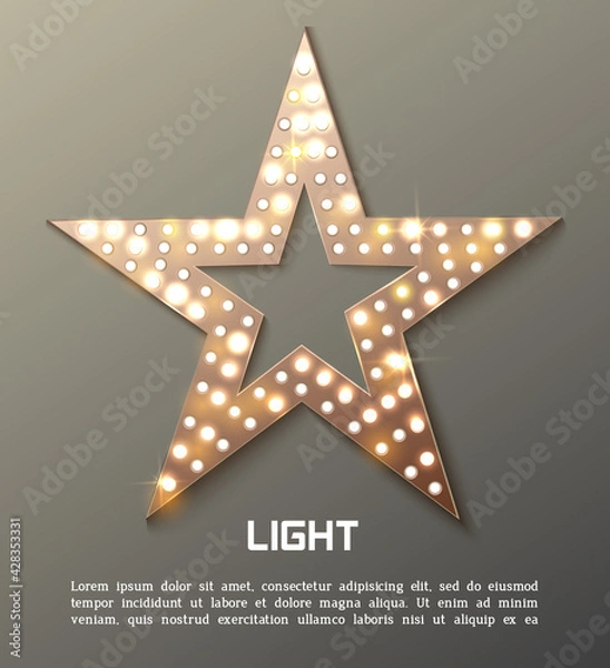 Obraz Star retro light banner.