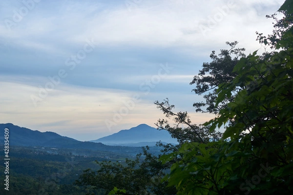 Fototapeta clouds over the mountains