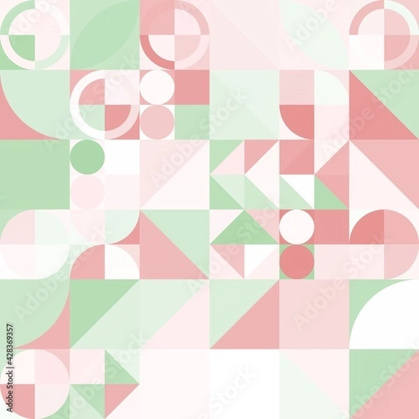 Fototapeta Minimal modern geometric colorful abstract background pattern art
