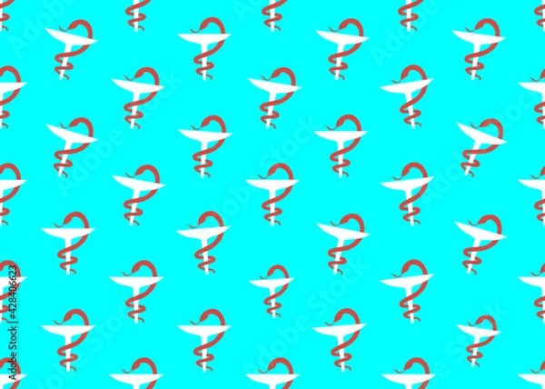 Fototapeta Pharmacy. Pharmacology symbol. Seamless texture. For design.