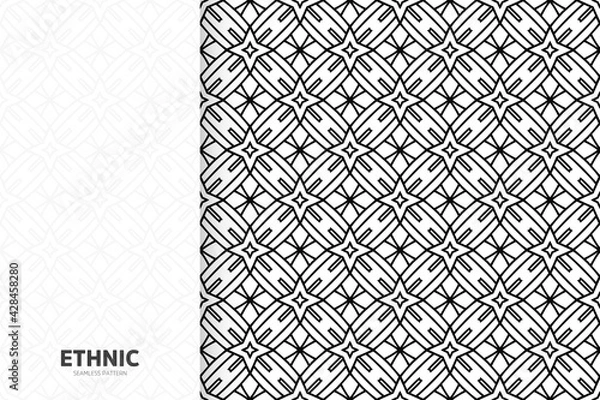 Fototapeta Seamless tribal texture geometric design