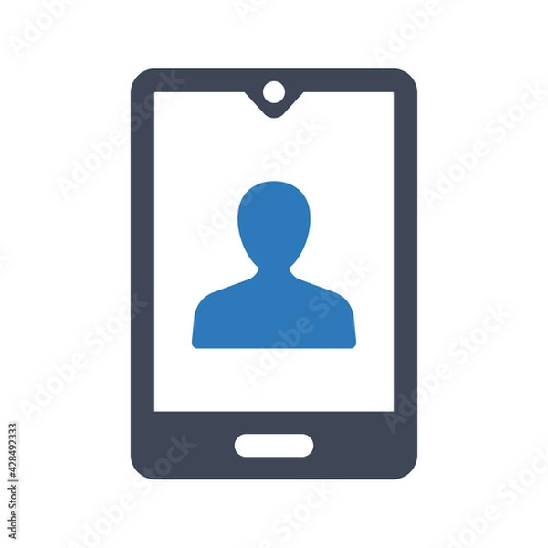 Obraz Mobile phone user icon