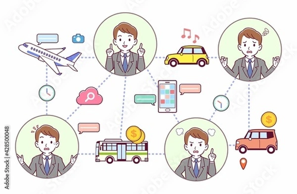 Fototapeta 旅行とテクノロジー