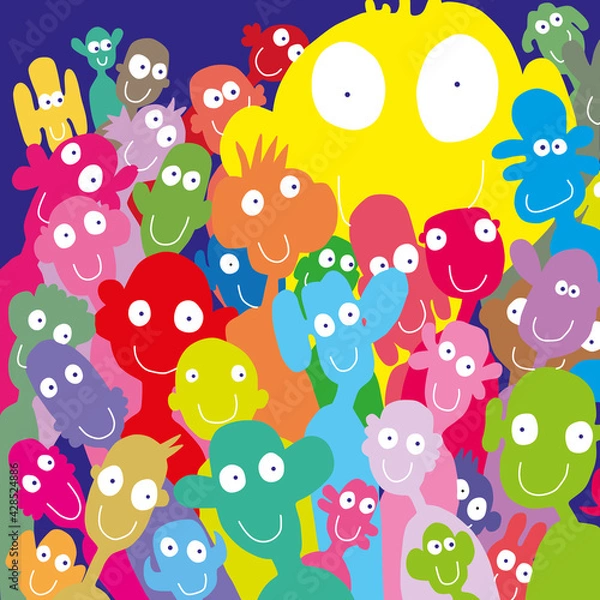 Obraz muchos personajes