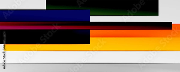 Fototapeta Color abstract lines trendy geometric background for business or technology presentation, internet poster or web brochure cover, wallpaper