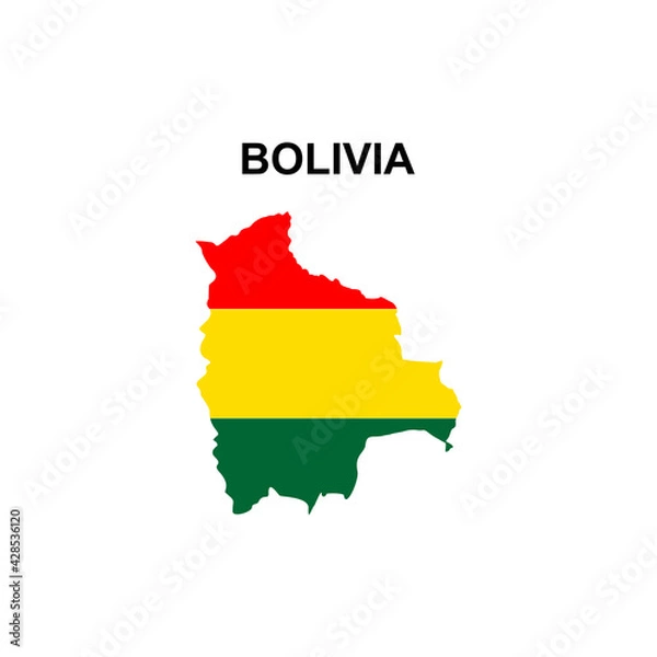Fototapeta maps of Bolivia icon vector sign symbol