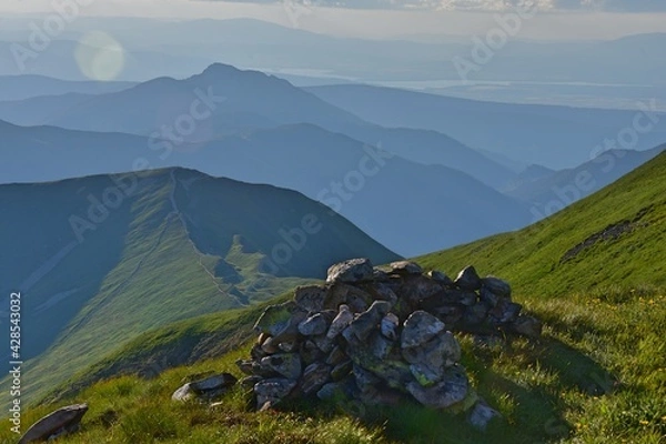 Obraz wschod i zachod slonca Tatry Zachodnie, góry, TPN, Małopolska,