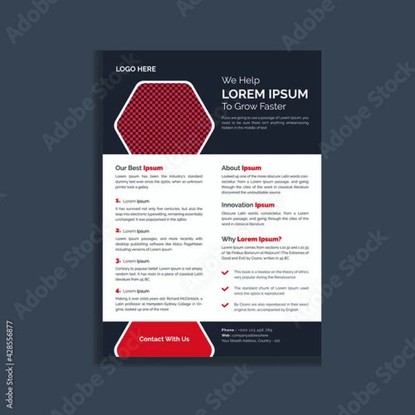 Obraz Abstract Modern and Corporate Business Flyer Template Design