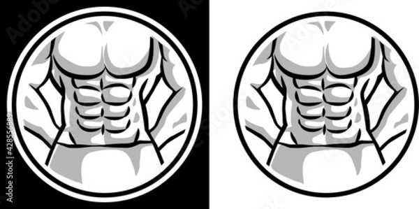 Fototapeta sixpack logo