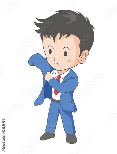 Fototapeta ジャケットを羽織るサラリーマン