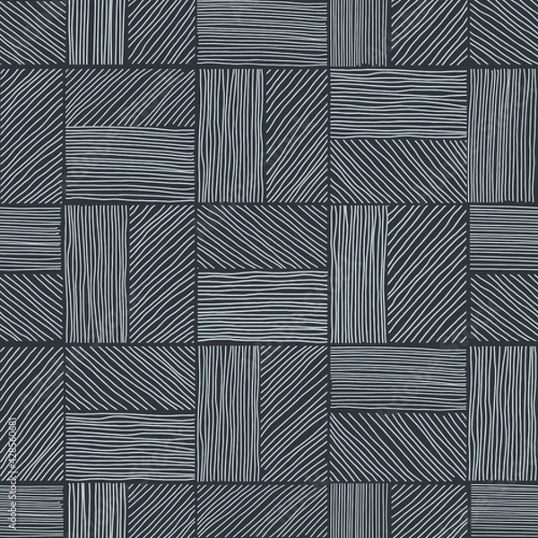 Obraz Seamless vector pattern in geometric ornamental style drawn by hand