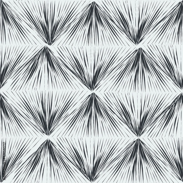 Fototapeta Seamless vector pattern in geometric ornamental style drawn by hand