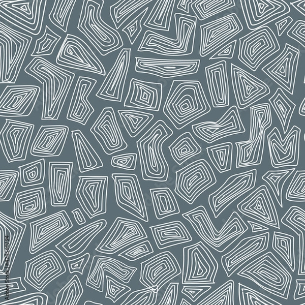 Fototapeta Seamless vector pattern in geometric ornamental style drawn by hand
