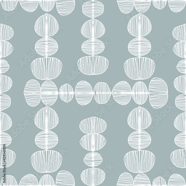 Obraz Seamless vector pattern in geometric ornamental style drawn by hand