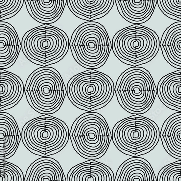 Obraz Seamless vector pattern in geometric ornamental style drawn by hand