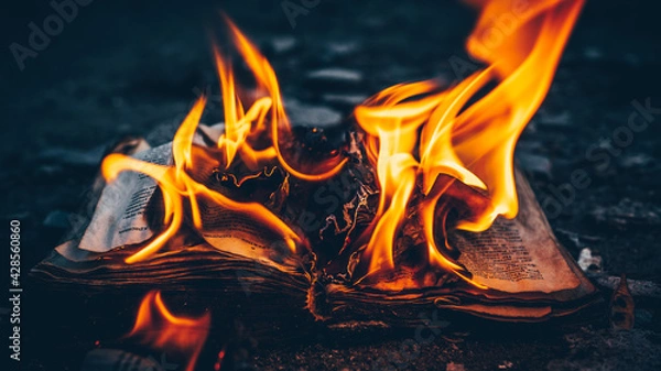 Fototapeta fire book