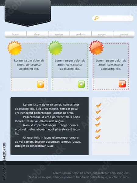 Fototapeta Business template web site