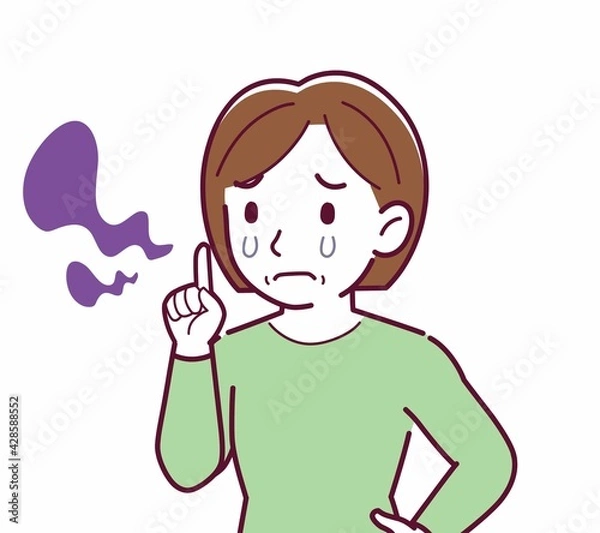 Fototapeta Middle-aged woman in green clothes