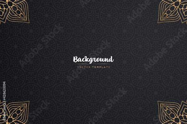 Obraz Gold background with mandala template