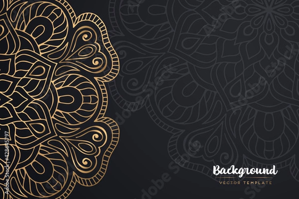 Obraz Vector islamic gold background with mandala
