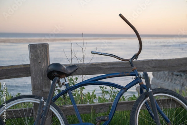 Fototapeta bicycle on the beach