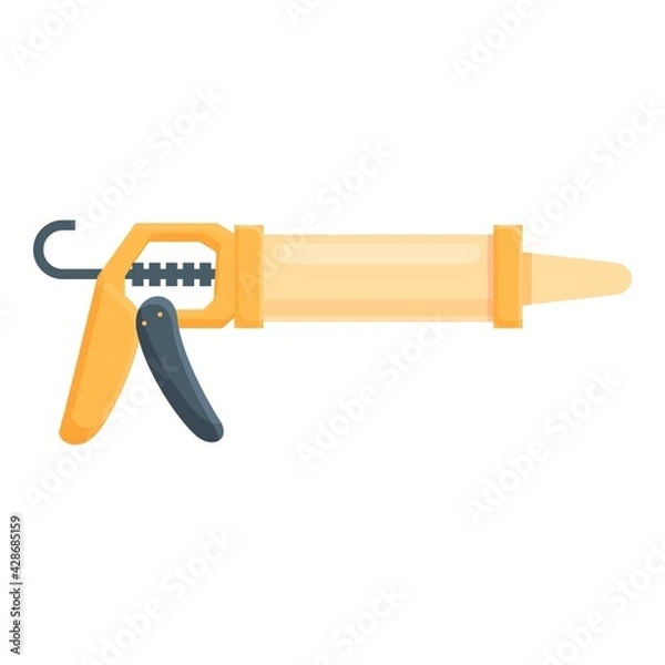 Fototapeta Equipment silicone caulk gun icon. Cartoon of Equipment silicone caulk gun vector icon for web design isolated on white background