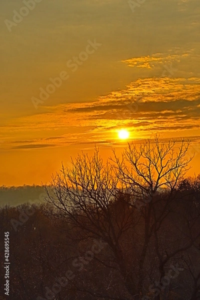 Obraz sunset over the lake