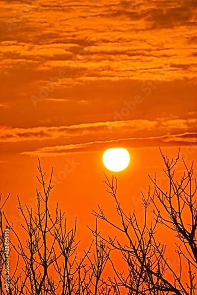 Fototapeta sunset in the mountains