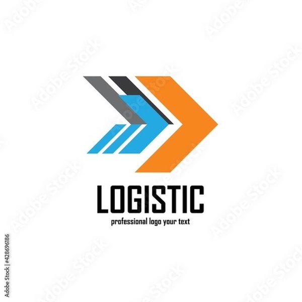 Fototapeta Logistic company vector logo. Arrow icon. Delivery icon. Arrow logo. Business logo. Arrow vector. Delivery service logo. Web, Digital, Marketing, Network icon. Technology icon.
