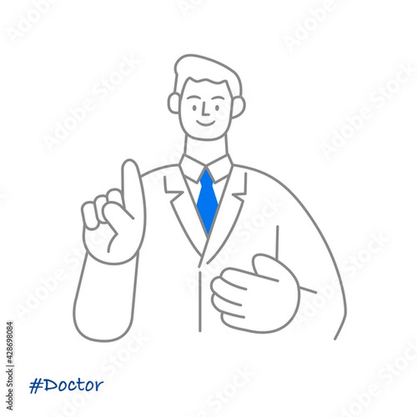 Fototapeta 職業イラスト／Doctor／安心できる説明をするドクター