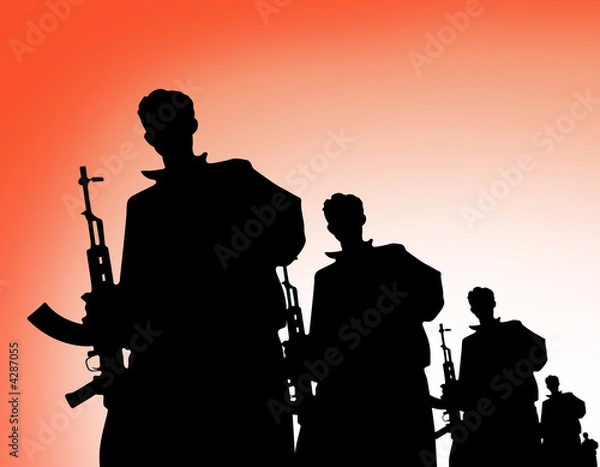 Obraz Terrorist silhouette