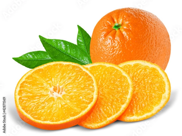 Obraz orange isolated on white background