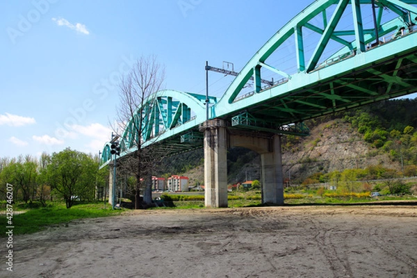 Obraz Overground elevated railroad tracks, Daeseong-ri National Tourist Site, Gapyeong, South Korea