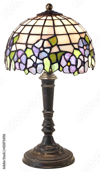 Obraz Tiffany Table Lamp isolated on white background