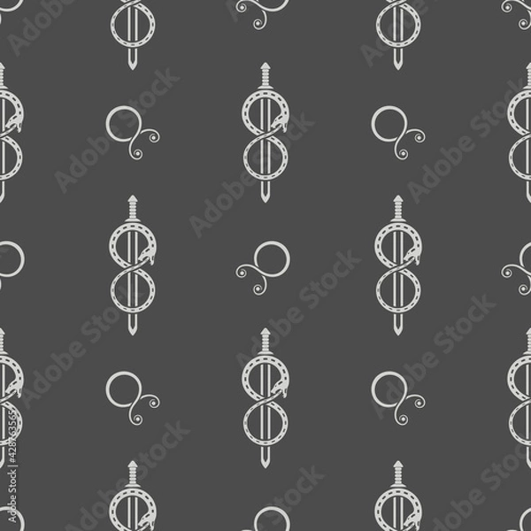 Obraz Seamless pattern of ancient Scandinavian