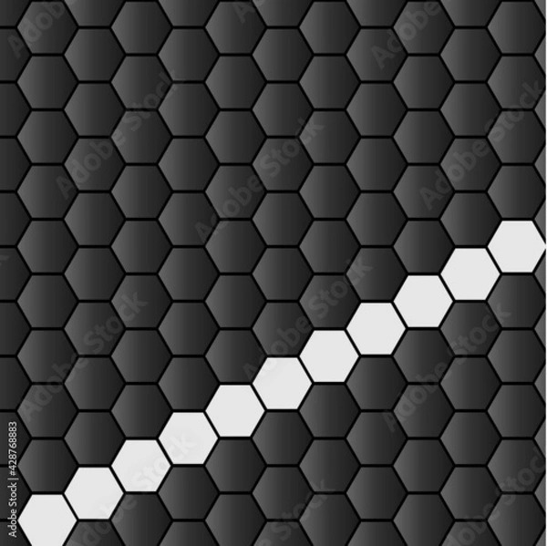 Fototapeta Abstract vector hexagonal geometry background