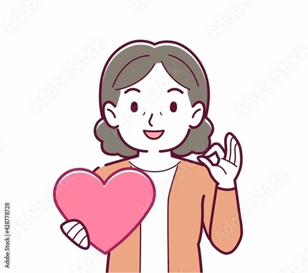 Fototapeta 手にハートを持った人