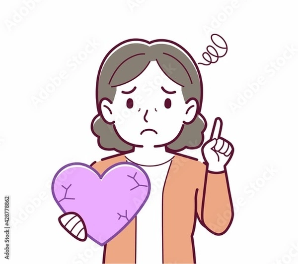 Fototapeta 手にハートを持った人