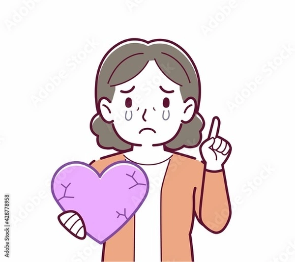 Fototapeta 手にハートを持った人