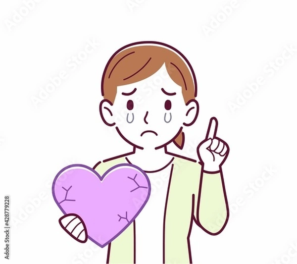 Fototapeta 手にハートを持った人