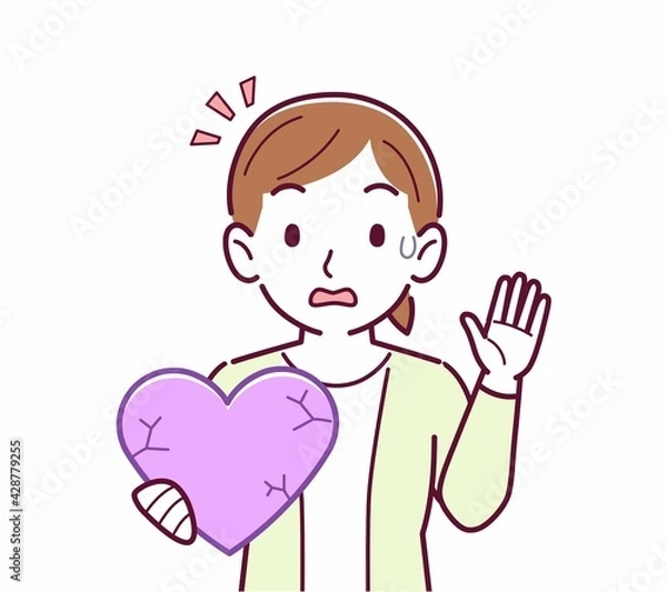 Fototapeta 手にハートを持った人