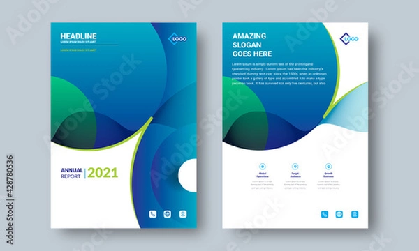Obraz Annual Report design Layout Multipurpose use for any Project, annual report, Brochure, flyer, Poster, Booklet etc.