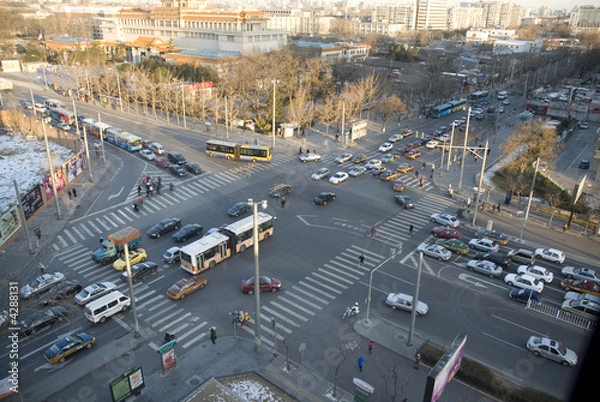 Obraz Traffic in downtown Beijing
