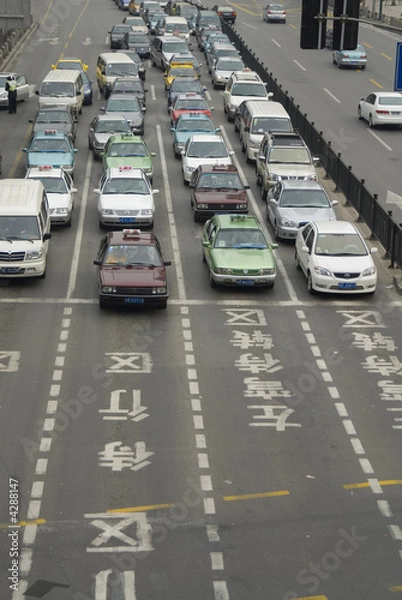 Obraz Traffic in downtown Shanghai
